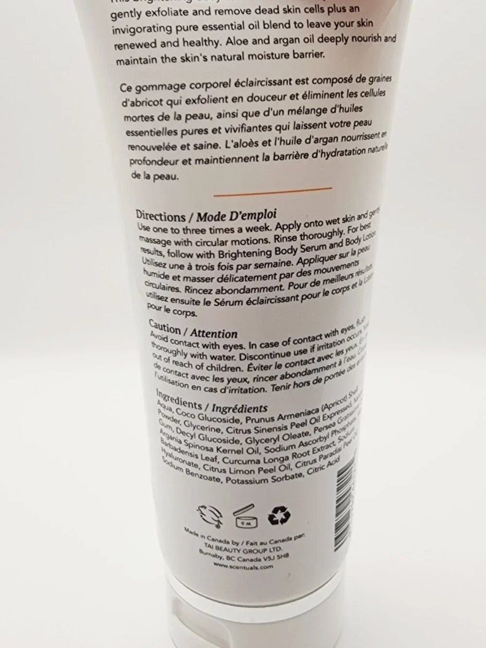 Scentuals Brightening Body Scrub Vitamin C Hyaluronic Acid 6.76oz New Sealed